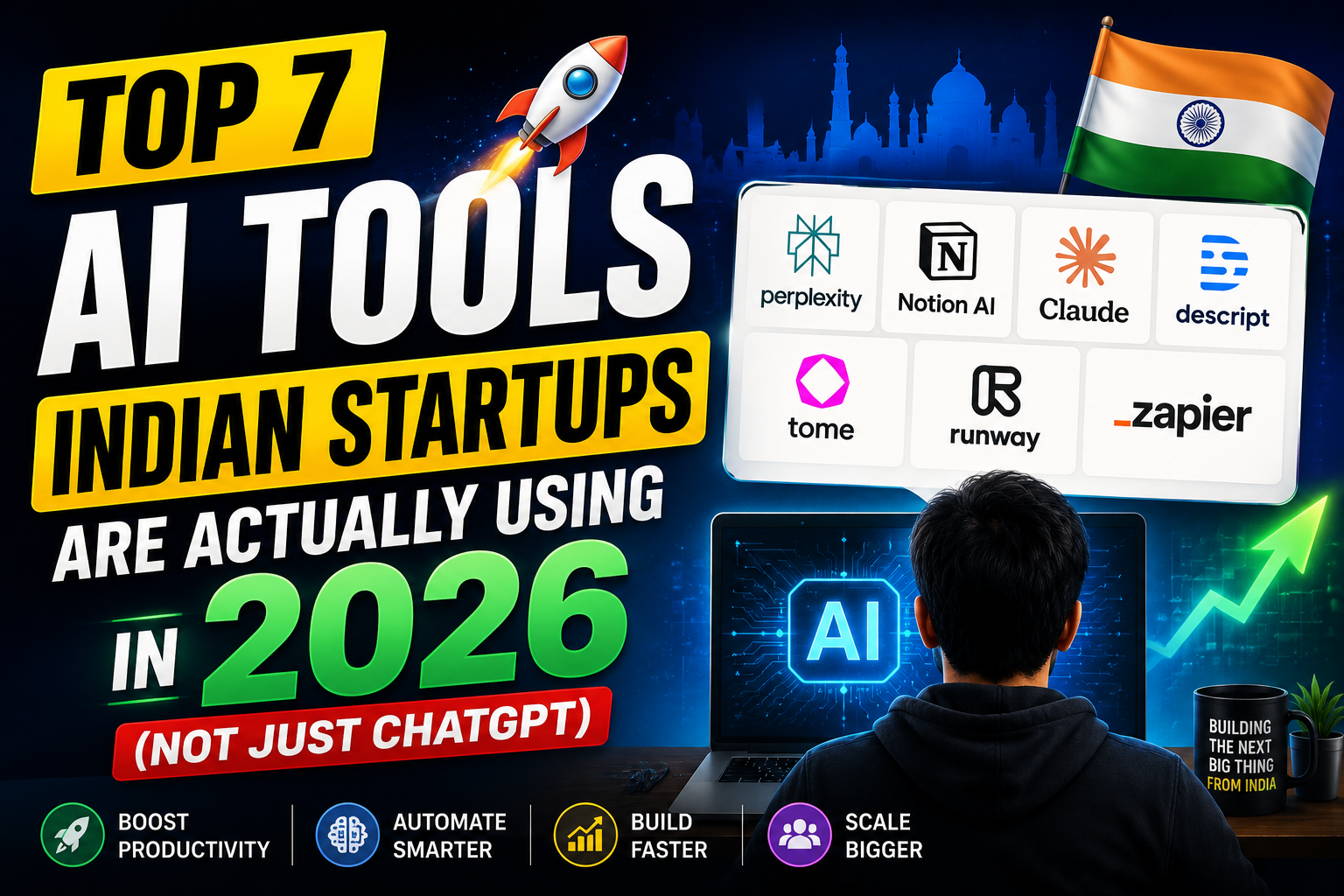 Top 7 AI tools Indian startups are using in 2026
